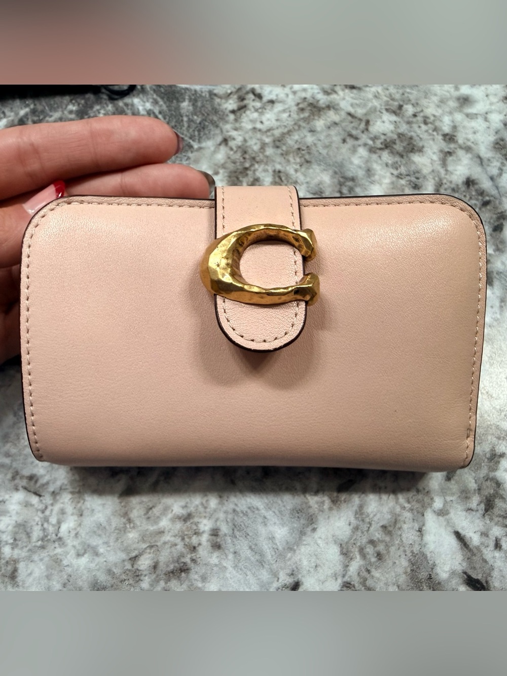 Coach Medium Tabby Wallet Blush Pink with Gold Hardware